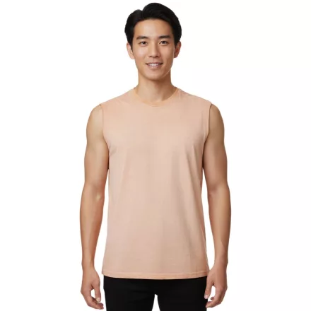 férfi Tank Top, nadrág-Sleeved Ing, Simple Summer Top, pamut Ing R-15286, világos narancssárga Méret: XXL
