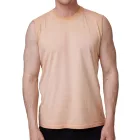 férfi Tank Top, nadrág-Sleeved Ing, Simple Summer Top, pamut Ing R-15286, világos narancssárga, fehér, Khaki, vagy szürke Méret: XXL