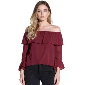   Vestino Off-válltáska blúz  Ruffle, Summer blúz 900880 piros Méret: 40