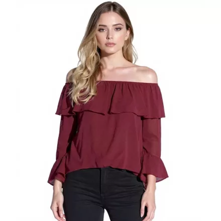 Vestino Off-válltáska blúz  Ruffle, Summer blúz 900880 piros Méret: 40