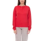 vestino Női Kötött Pulóver Chiffon Masnival, Napi Pulóver, 901088 Piros Méret:40