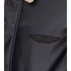 férfi szintetikus bőr Pilot dzseki kabát Kabát, stílusos Outdoor dzseki kabát Kabát  Teddy Bear nyaklánc, 950871 fekete Méret: 56