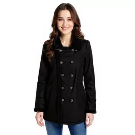   női kabát  Teddy szörme nyaklánc, szintetikus Lambskin dzseki kabát Kabát, Autumn Parka 939077 fekete Méret: 60