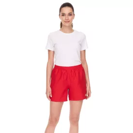   Outfitter OCEAN FABRICS női Training Sort Rövidnadrág, Sustainable sport nadrág, Tahi Match, OUT-W-1032-OTW, piros Méret: L