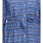 DELMAO női blúz ruha, Summer blúz  márka Lettering, hosszú-Sleeved Ing, 47783738 kék Méret: 38