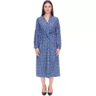 DELMAO női blúz ruha, Summer blúz  márka Lettering, hosszú-Sleeved Ing, 47783738 kék Méret: 40