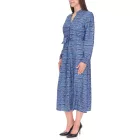 DELMAO női blúz ruha, Summer blúz  márka Lettering, hosszú-Sleeved Ing, 47783738 kék Méret: 40