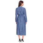 DELMAO női blúz ruha, Summer blúz  márka Lettering, hosszú-Sleeved Ing, 47783738 kék Méret: 42