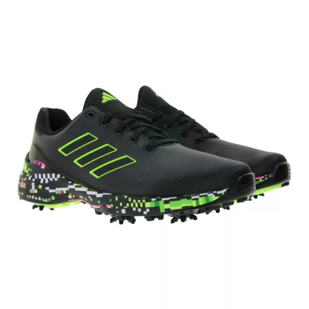 adidas ZG23 Fenntartható női golfcipő Lightstrike párnázással, sportcipő cserélhető szegecsekkel, IE2140 Fekete/Zöld Méret:37_1_3