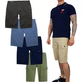   U.S. POLO ASSN. férfi Leisure Cargo Sort Rövidnadrág, Lightweight Leisure Sort Rövidnadrág  U.S. Polo Embroidery, 143 68147 52661 in Khaki, kék, bézs, vagy szürke Méret: XL