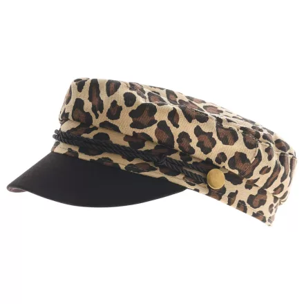 Leopard-print Baker gyerek sapka  a dekoratív zsinórozé, Headwear, Summer sapka, Peaked sapka 4606M K248213 bézs Méret: N