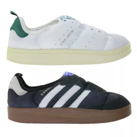 adidas Puffylette férfi Cipő  PrimaLoft szigetelés, víz-Repellent alacsony-Top edzőcipő edző cipő, Samba vagy Stan Smith, fekete/barna vagy fehér/zöld Méret: 43