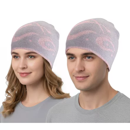 OrangeCountyChoppers sapka, cozy sapka  motorcycle motif, winter sapka, fan merchandise, 4052OCC, szürke/rózsaszín Méret: N