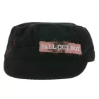 Unisex "FALL OUT BOY" sapka, pamut sapka katonai szabással, enyhén ívelt fazonnal, fekete/rózsaszín Méret:N