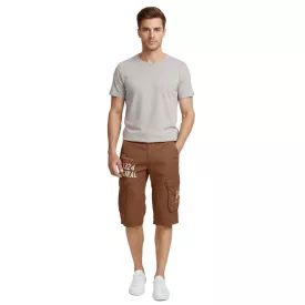   FQ1924 Mael férfi alkalmi bermuda rövidnadrág Cargo Sort Rövidnadrág pamut Summer Nadrág 21900196 181018 barna Méret: L