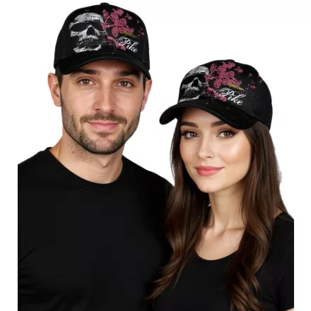 Pike Apparel Unisex férfi női Trucker sapka  the Rock Range, Baseball sapka  koponya és Bullet Appliqué, TC109526PIK, fekete Méret: N