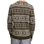 11 PROJECT PRPasco férfi gyapjú-BLEND kötött Pulóver, hosszú-Sleeved Ing, 20716671, 190414, kék/fehér/fekete Méret: L