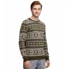 11 PROJECT PRPasco férfi gyapjú-BLEND kötött Pulóver, hosszú-Sleeved Ing, 20716671, 190414, kék/fehér/fekete Méret: XXL