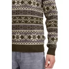 11 PROJECT PRPasco férfi kötött Pulóver  gyapjú tartalom, hosszú-Sleeved Ing 20716671 in Navy, zöld, vagy fekete Méret: XXL