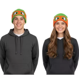   Teenage Mutant Ninja Turtles sapka  Michelangelo Face Design, kötött sapka, Fan Merchandise KC07QPTMT zöld Méret: N