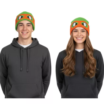 Teenage Mutant Ninja Turtles sapka  Michelangelo Face Design, kötött sapka, Fan Merchandise KC07QPTMT zöld Méret: N
