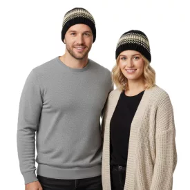   Trust Co Unisex férfi női Crochet Winter sapka, lágy kötött sapka  csíkok, pamut sapka, 7312GUY Navy/fehér/zöld Méret: N