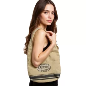   Corona Beer Vintage táska  válltáska táska kicsi bevásárló táska Fan termék 48×25 cm bézs/barna Méret: N