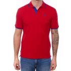 U.S. POLO ASSN. férfi Polo Ing, alap Ing, pamut Ing, nadrág-Sleeved Ing in sárga vagy piros  kék részletek Méret: M