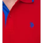 U.S. POLO ASSN. férfi Polo Ing, alap Ing, pamut Ing, nadrág-Sleeved Ing in sárga vagy piros  kék részletek Méret: M