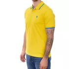 U.S. POLO ASSN. férfi Polo Ing, alap Ing, pamut Ing, nadrág-Sleeved Ing in sárga vagy piros  kék részletek Méret: XL