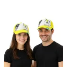 WORLDCUP LEGENDS Unisex férfi női baseball sapka in Brazil design pamut sapka  football player print Curved brim sapka  No. 9 print Damaged look TC123027WCL sárga/Multicolored Méret: N