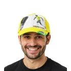 WORLDCUP LEGENDS Unisex férfi női baseball sapka in Brazil design pamut sapka  football player print Curved brim sapka  No. 9 print Damaged look TC123027WCL sárga/Multicolored Méret: N