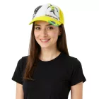WORLDCUP LEGENDS Unisex férfi női baseball sapka in Brazil design pamut sapka  football player print Curved brim sapka  No. 9 print Damaged look TC123027WCL sárga/Multicolored Méret: N