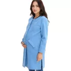 Fenntartható női kabát, kismama dzseki, bouclé dzseki 912560 világoskék Méret:50