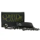 COHEED és CAMBRIA bőr pénztárca  Logo Motif, fém pattintós Fasteners, és Lánc, Rocky Gothic stílus LW105544COH0 fekete/arany Méret: N