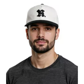   Rough. férfi Capital Baseball Flexfitted sapka, fehér pamut Méret: N