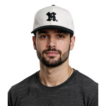 Rough. férfi Capital Baseball Flexfitted sapka, fehér pamut Méret: N