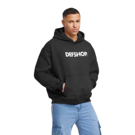 DEF MERCH férfi kapucnis pulóver, fekete - S
