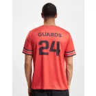 European League of Football Helvetic Guards Unisex férfi női Jersey  "GUARDS 24" Print, piros sport Ing Méret: 3XL