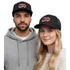 FOKUS x DEF Stílusos Snapback Racer Edition állítható snapback-kel fekete és piros színben Méret:N