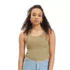 Sixth June crop Top  oldal seam és ruffles, khaki Méret: S