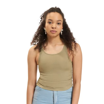 Sixth June crop Top  oldal seam és ruffles, khaki Méret: S