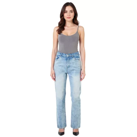 UNEFFECTED női Destroyed farmer Straight Fit Farmer, Ice kék pamut Méret: 28