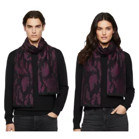   stílusos Roberto Cavalli sál for férfi és női, pure gyapjú, WOV06600003-02374, fekete/piros Méret: N