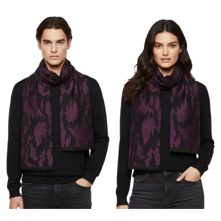 stílusos Roberto Cavalli sál for férfi és női, pure gyapjú, WOV06600003-02374, fekete/piros Méret: N