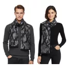 elegáns Roberto Cavalli sál for férfi és női, pure gyapjú, WOV06600004-01198, fekete/szürke Méret: N