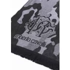 elegáns Roberto Cavalli sál for férfi és női, pure gyapjú, WOV06600004-01198, fekete/szürke Méret: N