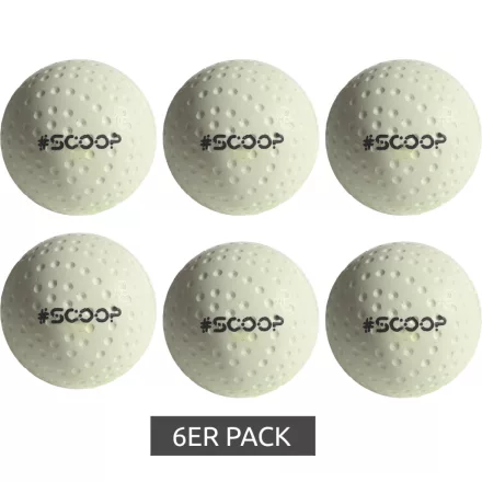 6-csomag SCOOP X-Treme Hockey  Dimple Design Hockey Balls sport Equipment NL266447 fehér Méret: N