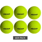 szett of 6 SCOOP X-Treme Hockey Street Balls  Dimple Design, sport Equipment, NI266446, Neon sárga Méret: N