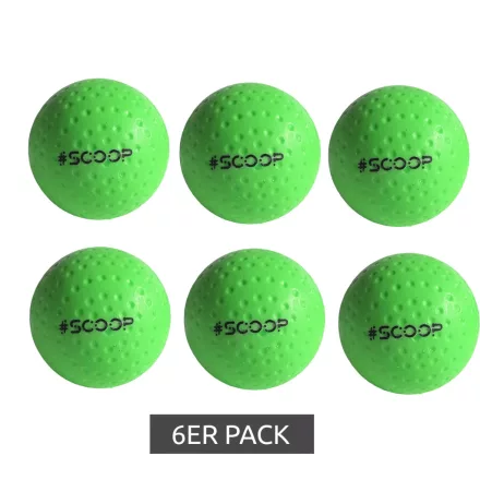 szett of 6 SCOOP X-Treme Hockey Street Balls  Dimple Design, sport Equipment, NL266445 zöld Méret: N
